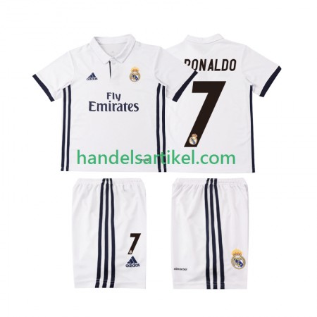 Real Madrid Cristiano Ronaldo 7 2016 2017 Retro Kinder Heim Trikotsatz Kurzarm